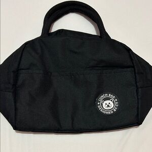 Black Lunch Bag with Panda Design